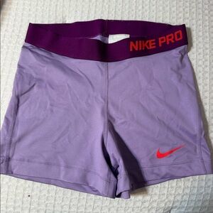 Purple Nike Pro shorts size medium